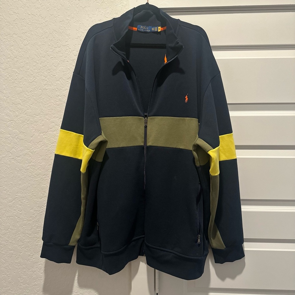 Polo by Ralph Lauren Men's Jacket in Navy, Yellow, and Olive